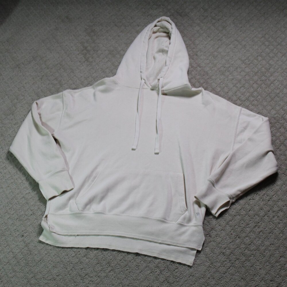 AS Revival Size XS Cream Fleece Hoodie with Waffle Hood